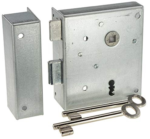 Rheinisches Kastenschloss Links einwärts Buntbart 101x117x24 mit Schließkasten