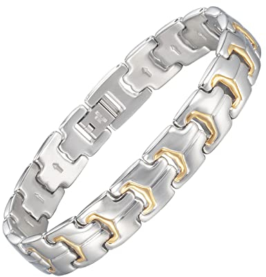 5-in-1 Magnetarmband für Herren, 21,5 cm/12 mm, zweifarbig