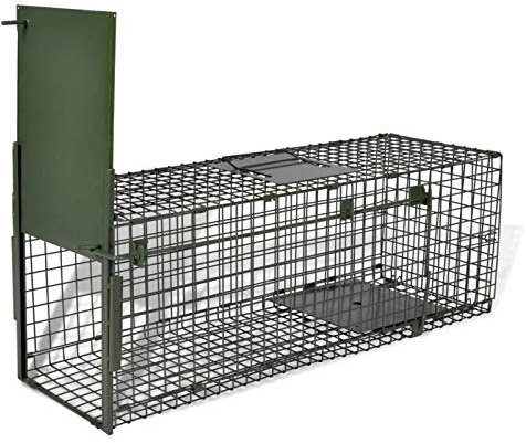 Festnjght Trampa para Ratas Trampa para Animales Vivos - 80 x 25 x 25 cm - Trampa de Marta Trampa para Gatos Trampa para Zorros Trampa para Ratas con trampilla - con 1 Entrada