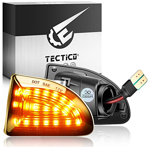 TECTICO indicatori di direzione,freccia auto,Indicatori di direzione laterali ambra 18 SMD con funzione dinamica Compatibile con Benz Smart Fortwo Cabrio Coupe W451, 2 pezzi