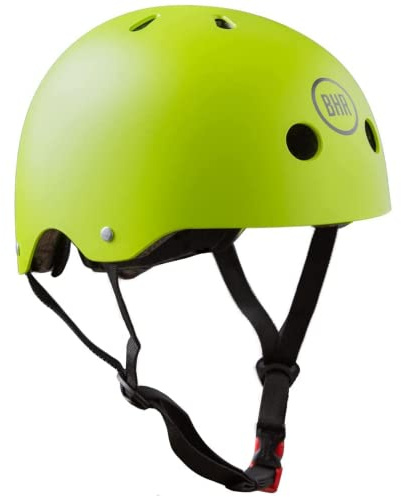 Casco per Monopattino e Scooter Elettrici BHR 817 SPORT | Made in EU & Omologato CE | Casco per Bicicletta, BMX, Skateboard, Pattinaggio | Bambini, Adolescenti & Adulti | LIME OPACO | XS