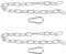 CLISPEED Fitness Chain - 23.5in Stainless Steel chain | Heavy Duty Gym extension Cable | Machine Extension Hanging Chain | Small Strong Chain Link Chain (2 Pcs)