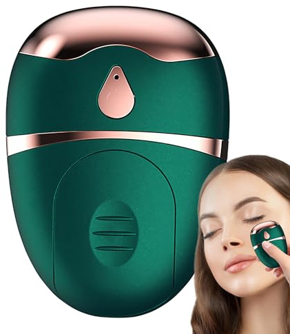 Trveqhk Masajeador de ojos con calor | Masajeador de ojos para relajación facial - 2 modos de eliminación de vibración, rociado portátil, herramienta de cuidado de la piel para aliviar la hinchazón