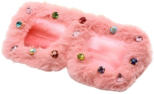 1 paire de lunettes de soleil en peluche pour femme - Style rétro - Lunettes élégantes et moelleuses - Décoration amusante pour bal masqué, festival, fête d'anniversaire