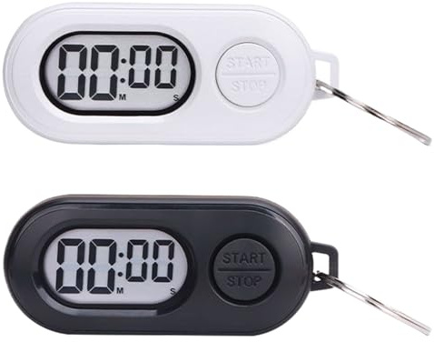 2 Pièces Porte-clés Chronomètre Compte À Rebours, Porte-clés Chronomètre De Sport Portable, Horloge Numérique Portable À Écran LCD Pour Aire De Jeux, Salle De Classe, Entraînement, Coaching, Activités