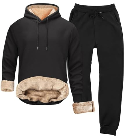 Generico Chándal Deportivo De Hombre De Polar Fitness Sudaderas Con Capucha Y Pantalones Gimnasio Cálido Transpirable Trajes Deportivos Y2k Otoño Invierno Conjunto Tracksuit Manga Larga Casual