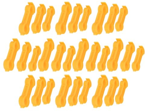 Toyvian 30 Pièces Correcteur de Jambe D'oiseau en PVC Jaune Réutilisable pour Pattes Écartées de Cailles et Pigeons, 30 Bagues pour Pattes de Poussins -nés