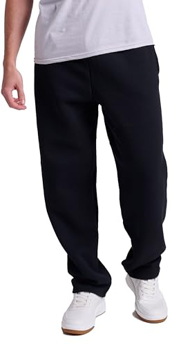 Russell Athletic Men's Dr-Power Fleece Open Bottom Pocket Pant, Black, X-Large