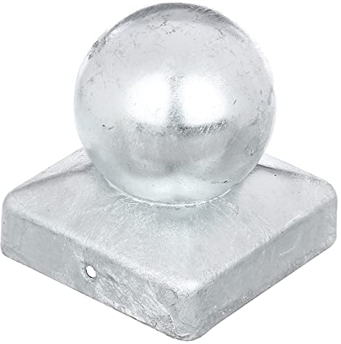 Alberts 205829 Capuchon pour poteau en bois | avec tête sphérique | galvanisé à chaud | 70 x 70 mm