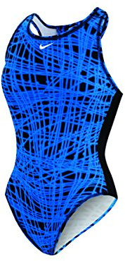 Nike Blaze High Neck Tank Swimsuit Girl's 24 HyperCobalt