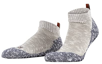 FALKE Lodge Homepad M Hp algodón puños en la suela 1 par, Calcetines para casa Hombre, Gris Light Grey 3400, 41/42 EU