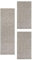 SIMPEX Bettvorleger Schlafzimmer Teppich Bettumrandung 3 Teilig Läufer Flur Küchenteppich Bettläufer Modern Einfarbiges Design Kurzflor Soft & Extra Weich Farbe: Beige