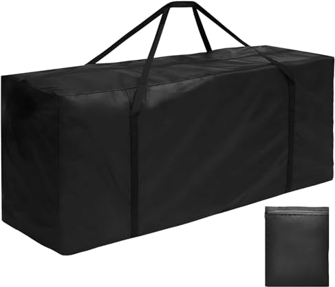 widesmile 670L Extra Large Garden Cushion Storage Bag Heavy Duty Waterproof Outdoor Furniture Cushion Storage Bag 173x76x51cm with Handle and Zipper