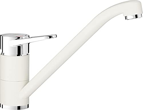 BLANCO WEGA II | Küchenarmatur in silgranitweiß/chrom | Hochdruck | Rückflussverhinderer | Keramik Kartusche | Gesicherte Wasserqualität & wassersparend