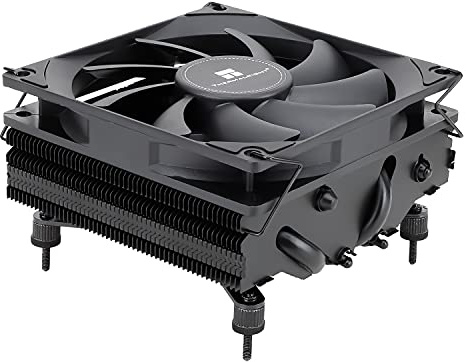 Thermalright AXP90-X47 Enfriador de aire de CPU de bajo perfil negro con ventilador PWM de 90 mm TL-9015B, 4 tubos de calor, 47 mm de altura, para AMD AM4/Intel LGA 1700/1150/1151/1200