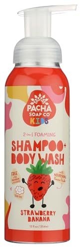PACHA SOAP Kids Strawberry Banana 2 In 1 Shampoo & Body Wash, 12 FZ