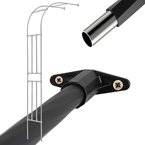 Arco Da Mezza Lato Giardino Zincato Arco Per Rose Arco Per Piante Rampicanti Traliccio In Metallo Nero Bianco Giardino Padiglioni Resistente Alle Intemperie(Bianca,150x240cm/4.9x7.9ft)