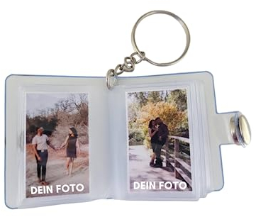 Personalisiertes Mini-Fotoalbum Schlüsselanhänger - Personalisiertes Geschenk mit eigenen Bilder - Partner Muttertag Geschenk