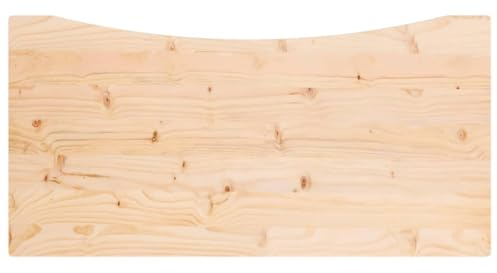 Tidyard Schreibtischplatte Tischplatte Massivholzplatte Holzplatte Ersatztischplatte für Schreibtisch Computertisch Massivholz Kiefer 100x50x2,5 cm