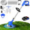 Akku Rasentrimmer mit Akku 21V Freischneider Elektrischer Rasentrimmer Mit Batterien Akku Motorsense Elektro-Trimmer, Garten Rasen Unkraut Trimmer Elektro Trimmer Gartenkantenfräser für Garten, Hof