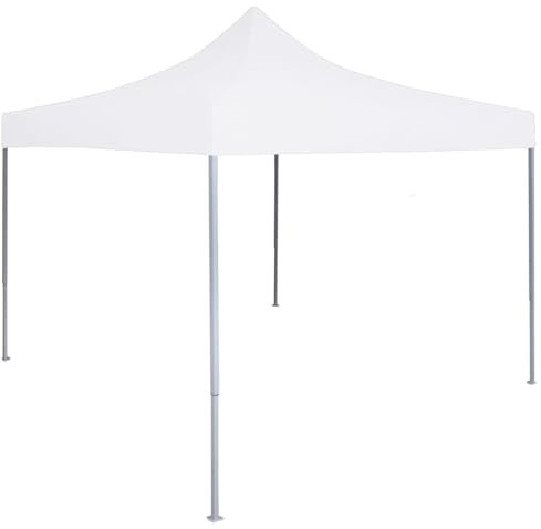 Professionellt partytält, hopfällbart, CIADAZ festtält, paviljong, öltält, trädgårdsfesttält, trädgårdstält, grillpaviljong, 3 x 3 m stål vit