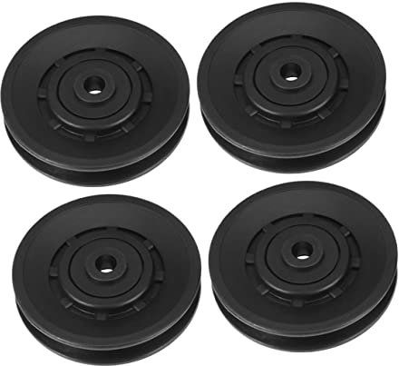BIUDECO 4pcs Gym Pulley Wheel Set with 90mm Diameter Bearing, Wear-resistant Pulley Wheels for Gym Equipment Accessories, Universal Fit for Fitness Machines and Cable Systems