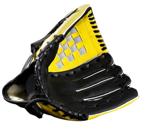 Sxmrmnx da baseball da 10,5 pollici da campo professionali da baseball e softball da cattura in PU giallo e nero