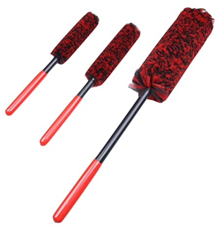 SWOOMEY 3piezas Kit De Cepillos para Neumáticos y Llantas Mango Ergonómico Fácil De Usar Adecuado para Limpiar