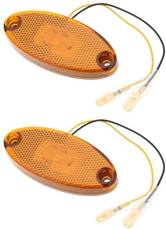 LT Easiyl Lot de 2 Feux de Gabarit Latéraux à LED Ambre 12 V pour Camping-Car Remorque Camion