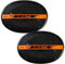 EDGE Car Audio 6X9 Parcel shelf speakers EDST219-E6 Black and Orange, 3 way