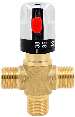 Valvula termostatica mezcladora 3/4 mezclador termostatico 3 vias para ducha y bano lavabo banera