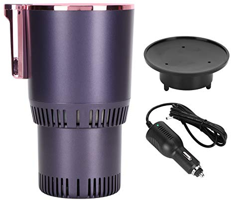 Smart Cup Cooler e Riscaldatore per Auto, 2-in-1 Tazza da Viaggio con Controllo Touch e Display Digitale (Oro Rosa)