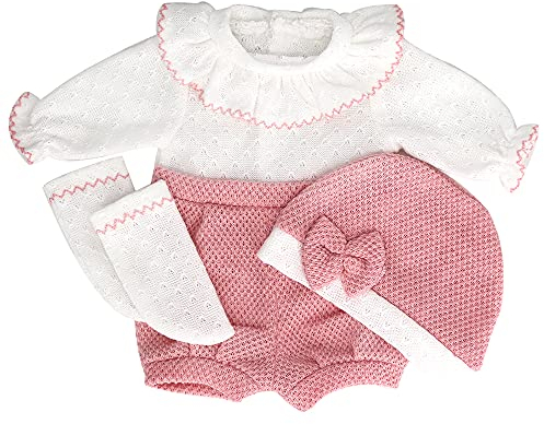 ZWOOS Puppenkleidung für New Born Baby Puppen, niedlich Wolle Outfit mit Hut und Socken für Puppen 35-43 cm