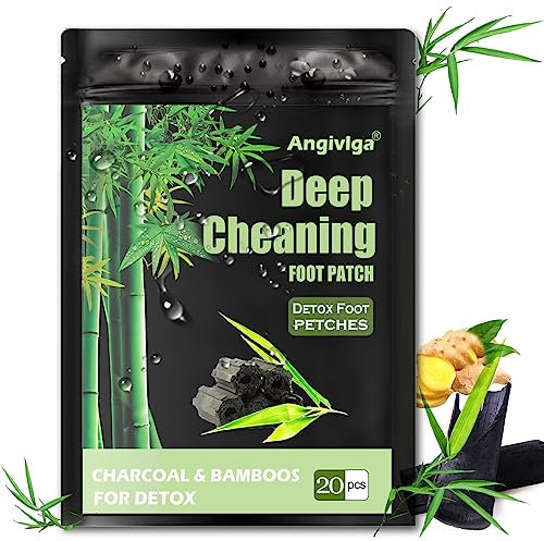 Detox Foot Patches, 20 Pcs Deep Cleansing Detox Foot Pads to Remove Deep Cleansing Toxins with Bamboos and Ginger Powder for Stress Relief, Deep Sleep&Enhance Blood Circulation for Sleep Aid