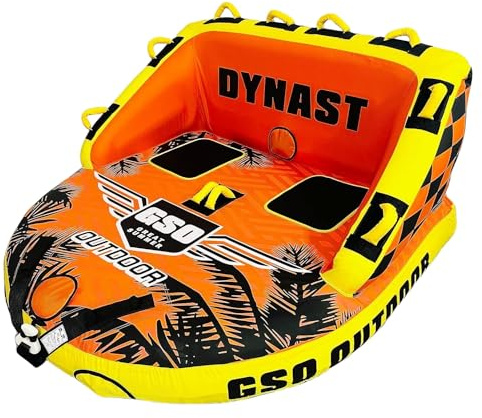 GSO 1-2 Person Big Water Sport Towable Tube for Boating, Pull Behind Flying Tube for Boat Inflatable, with Dual Tow Points, Towable Water Pad, Enhanced Durability for Boating Tubes