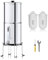 Purewell 6-Stage 0.01μm Ultra-Filtration Gravity Water Filter System with Water Level Window, 304 Stainless Steel Countertop System with 2 Filters and Stand, Reduces 99% Chlorine, 8.5 litres,PW-FH