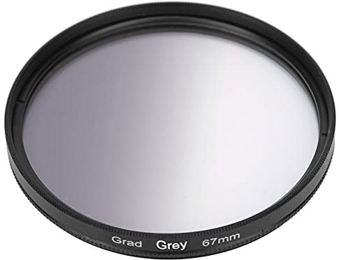 Filtre D'objectif D'appareil Photo gradué Junestar 67 Mm pour ///Fuji, Nano-revêtement Multicouche, étanche, Résistant aux Rayures (Gris dégradé)