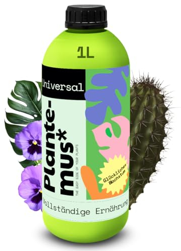 PLANTEMUS Concime Universale Liquido per Piante d'Interno e d'Esterno, Fiori, Alberi, Arbusti, Concime Nutrizionale di Qualità Professionale, 1 L