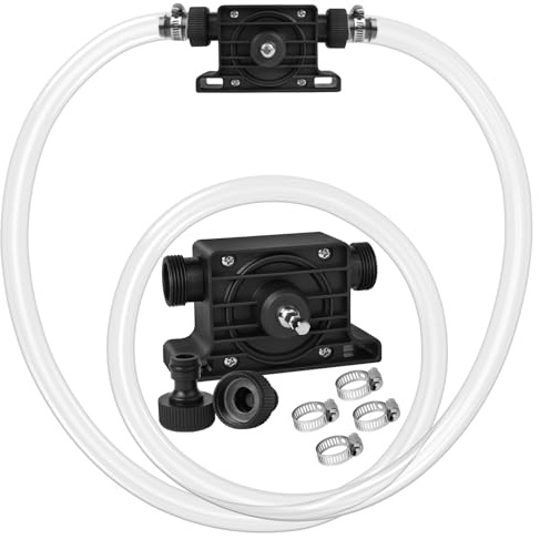Flintronic Mini Pompe à Eau Électrique pour Perceuse Sans Fil - Pompe à Gasoil et Essence avec Accessoires pour Pompage Rapide d'Huile - Idéal pour Maison, Jardin, Piscine, Fontaine