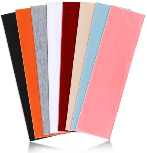 DRESHOW Fascia Capelli Donna Fascia Fasce per Capelli Donna Yoga Antiscivolo Headband Sport Fasce Elastiche Fitness Fascia Elastica Capelli 8 Pezzi