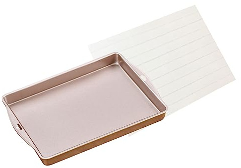 COLLBATH Nougat Baking Mold Set Non-Stick Rectangular Pastry Shaping Tray Grid Pattern Pastry Baking Tools for Homemade Nougat and Dessert Candy Making