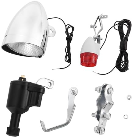 Joskeijky Bike Light Bicycle Motorized Bike Friction Dynamo Generator Tail Light 6V 3W Bike Acessories