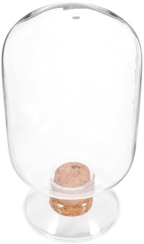 RUNROTOO Frasco de Vidrio Transparente para Cerillas Tapa de Corcho, Tarro Decorativo para Almacenamiento de 250 Ml, Porta Cerillas Reutilizable para Sala de Estar y Uso Doméstico