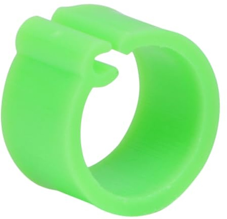 TOYANDONA 100 Anelli per Zampe di Piccioni e Cocorite in Plastica Verde, Facili da Mettere e Togliere, per Identificazione e Separazione in Allevamenti
