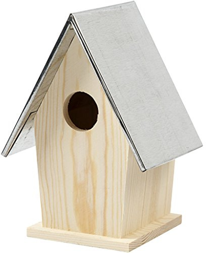 Creativ Nichoir en Bois avec Toit Amovible en Zinc Pin 13,5 x 11 x 19 cm