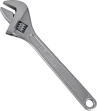 Alyco Orange (HR) Llave inglesa ajustable, moleta central, de acero, gran apertura, 375 mm