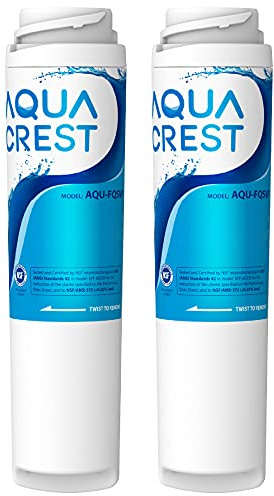 AQUA CREST FQSVF FQSVN Under Sink Water Filter, Replacement for GE FQSVF, FQSVN, FQSLF, GXSV65R, NSF 42 Certified (2 Pack), Reduces Chlorine, Taste&Odor, Model No.AQU-FF23-VF