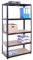 G-Rack Garage Shelving Units - 5 Tier Storage Rack Shelves Shelf Unit - 180x90x45 cm - 1 Bay, 150 kg Per Shelf - Heavy Duty Metal Industrial Shelves Storage Rack Shed Solutions - Black