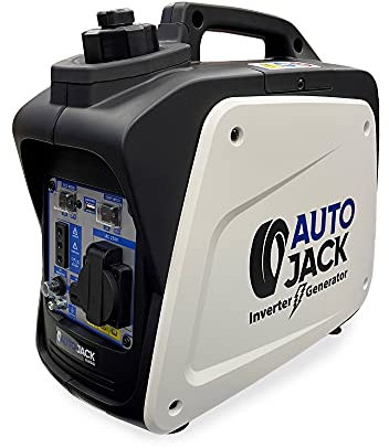 Autojack IG950i Quiet Portable Inverter Generator 800W, 4 Stroke Petrol, Eco Mode, Overload Protection, Lightweight, 58dB, USB Port, 6hr Run Time, Ideal for Camping, Outdoor Use, and Emergencies