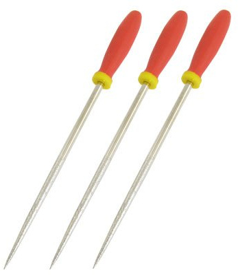 Aexit Good Performance Handle Files & Rasps 5 x 180mm Round Rat Tail Diamond Files American Pattern Files 10 Pcs